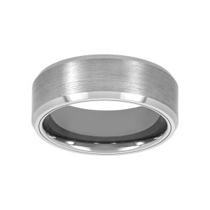 Men's Tungsten Grey Matte Finish Wedding Ring