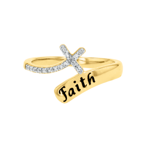 14k yellow gold cross and 
