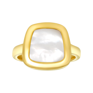 14K Yellow Gold Opal Bezel Ring