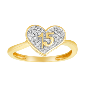 14K Two Tone Gold Heart 