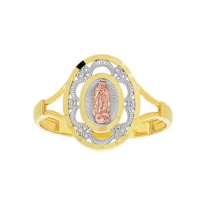 14k Tri-Color Gold Lace Guadalupe Ring