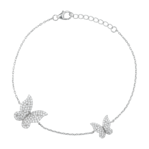 Silver Butterflies Bracelet 