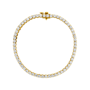 14K Yellow Gold 5 Carat Lab Grown Diamonds Tennis Bracelet