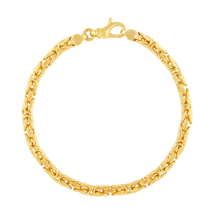 14K Yellow Gold 4.1mm Byzantine Bracelet