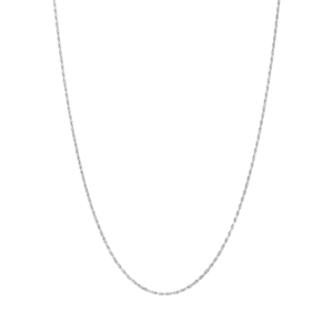 14k White Gold 1.05 mm 18 Inch Rope Chain