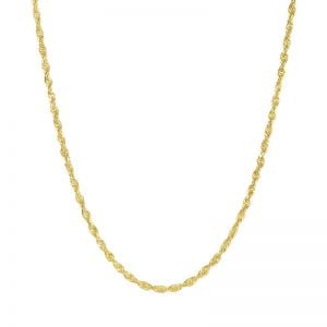 14k Yellow Gold 2mm 18 inch Rope Chain