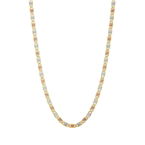 14k gold tri color 5mm 24-inch valentino chain hanging view