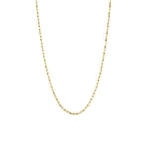 14k gold tri-color 2mm valentino chain hanging view
