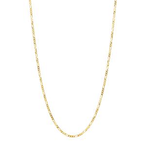 14k yellow gold figaro link chain