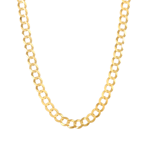 14K Yellow Gold 8.5mm 26-Inch Curb Chain