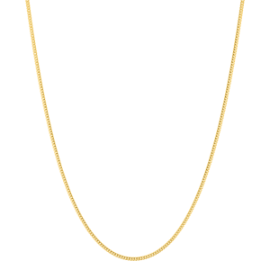 14k yellow gold 1.4mm miami cuban chain hanging view
