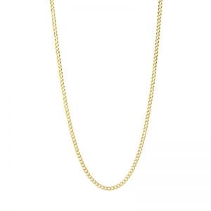 14k yellow gold 3.6mm comfort curb chain hanging view