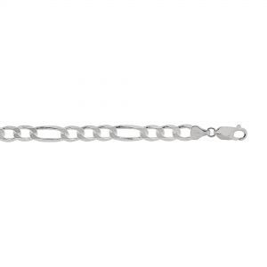 Sterling Silver 7mm 24 Inch Figaro Chain