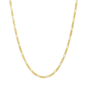 14k yellow gold 1.9mm 18-inch figaro chain hanging view