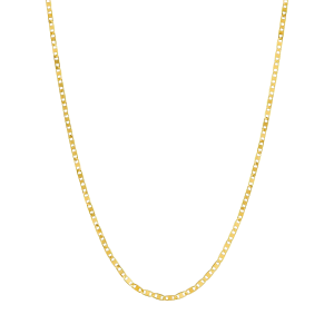 14k yellow gold 1.2mm mariner chain hanging view