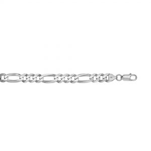 Sterling Silver 8.8mm 24 Inch Figaro Chain