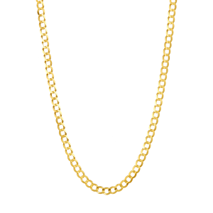 14K Yellow Gold 3.6mm 24 Inch Comfort Curb Chain