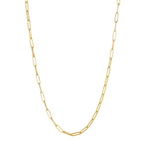 14k yellow gold 3mm paper clip link chain