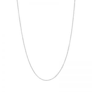 14k white gold .90mm 18-inch cable chain