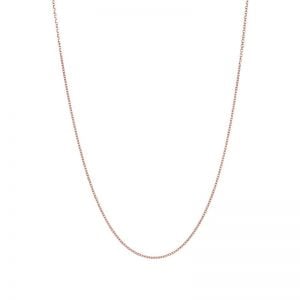 14k Rose Gold .9 mm 18 Inch Diamond-Cut Cable Chain