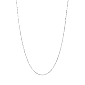14K White Gold 1.4mm Flat Rolo Chain
