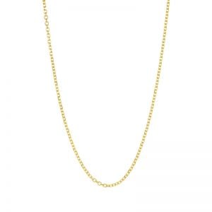 14k yellow gold 1.5mm 18-inch cable link chain close up
