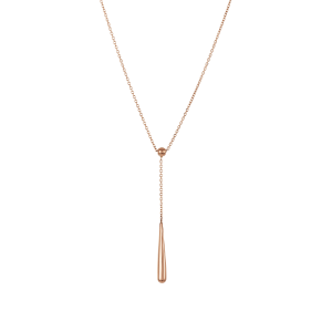 14k Rose Gold Lariat Drop Necklace