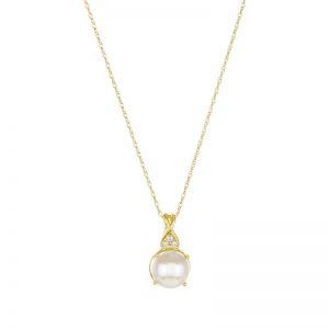 14k Yellow Gold Pearl Twist Necklace