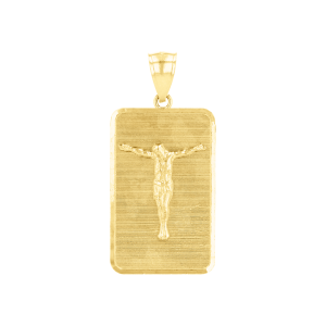 14k Gold Two Tone Christ Medal 