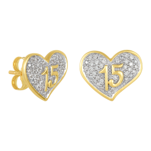 14K Two Tone Gold Heart 