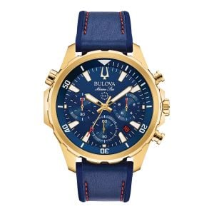 Men's Blue and Yellow Gold-Tone Marine Star Collection Watch