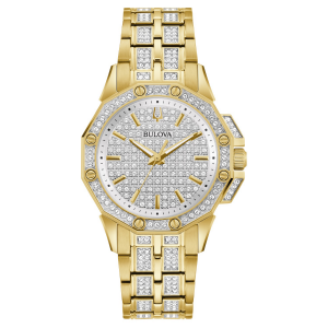 Bulova Octava Gold Tone with Crystals Women's Watch
