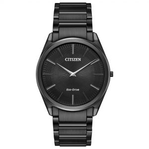 Men's Citizen Black Stainless Steel Stiletto Collection Watch