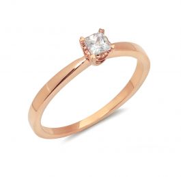 14k Rose Gold Princess Cut Solitaire Engagement Ring 14k Rose Gold Princess Cut Solitaire Engagement Ring