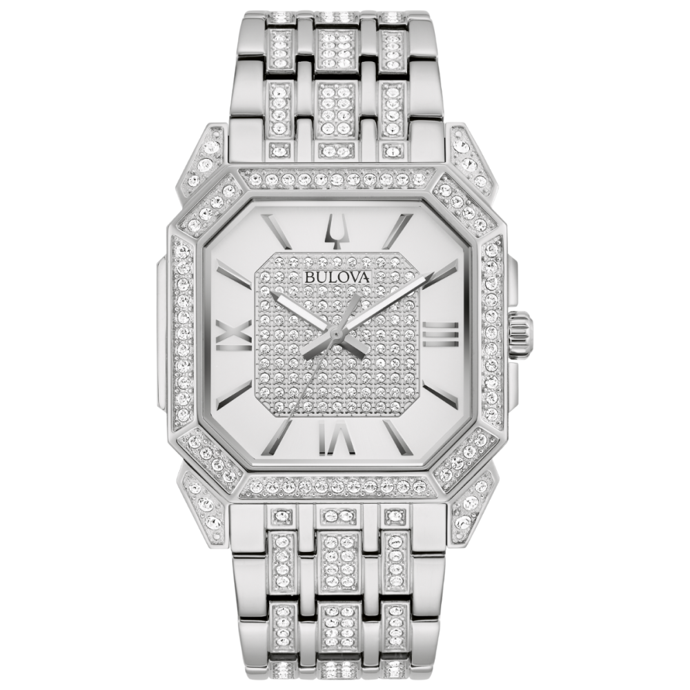 Bulova pave sale crystal watch