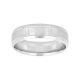 14k white gold comfort fit satin finish men's wedding band front view