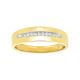 Men's 10k Yellow Gold .10 C.T.W Channel Wedding Ring front view