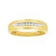 10k yellow gold .10 ct. t.w men's  wedding band front view