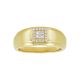 Men's 14k Yellow Gold Diamond Quad Wedding Ring