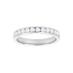 14k white gold 1/2 ctw 11 diamonds channel set wedding band front view