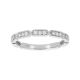 14k white gold diamond marquise shaped sequence wedding band front view