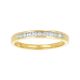 14k Yellow Gold Channel Setting Diamond Wedding Band front view