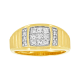 14k gold two-tone 1/2 ct. t.w. men's cluster ring front view