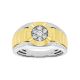 Men's 14k Gold Two-Tone Watch Band Style Diamond Ring