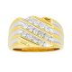 Mens .75 Ct. T.W. Signet Cluster 14k Two-Tone Ring