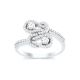 14k White Gold 1/2 Ct. T.W. Love Knot Ring