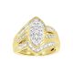14k Yellow Gold 1 Ct. T.W. Marquise Cluster Ring