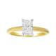 14k Yellow Gold Radiant Cut Lab Grown Diamond Solitaire Ring 