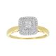 14k Two-Tone Micro Pavé Cushion Shaped Engagement Ring