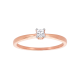 14k rose gold princess cut solitaire engagement ring front image